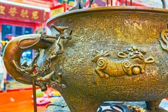 Der Vase für insence haftet, Tempel Chinese Guanyin Gumiao, Yang stockfoto Der Vase für insence haftet, Tempel Chinese Guanyin Gumiao, Yang stockfoto