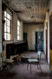 Derelict Hallway - Abandoned Saint Philomena School, East Cleveland, Ohio Royalty Free Stock Images Derelict Hallway - Abandoned Saint Philomena School, East Cleveland, Ohio Royalty Free Stock Images