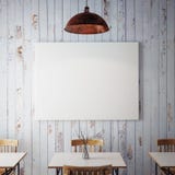 Derida sui manifesti con il fondo interno del retro dei pantaloni a vita bassa ristorante del caffè, 3D rendono Derida sui manifesti con il fondo interno del retro dei pantaloni a vita bassa ristorante del caffè, 3D rendono