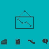 Des Diagramms Ikone unten flach lizenzfreie abbildung Des Diagramms Ikone unten flach lizenzfreie abbildung