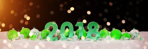 des Sylvesterabends 2018 mit Weihnachtsflitter und Kerzen 3D-renderin Stockbild des Sylvesterabends 2018 mit Weihnachtsflitter und Kerzen 3D-renderin Stockbild