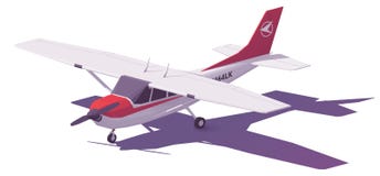 Des Vektors kleines Polyflugzeug niedrig lizenzfreie abbildung Des Vektors kleines Polyflugzeug niedrig lizenzfreie abbildung
