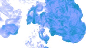 Descenso de la tinta azul en agua en un fondo blanco para los efectos 3d rinden gráficos del voxel simulación por ordenador 34 almacen de metraje de vídeo Descenso de la tinta azul en agua en un fondo blanco para los efectos 3d rinden gráficos del voxel simulación por ordenador 34 almacen de metraje de vídeo