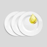 Descenso del lavado del plato de la cocina del vector en las placas de cerámica ilustración del vector Descenso del lavado del plato de la cocina del vector en las placas de cerámica ilustración del vector