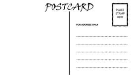 Descripteur blanc vide de carte postale illustration libre de droits Descripteur blanc vide de carte postale illustration libre de droits
