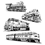 Desenhos dos trens ilustração do vetor Desenhos dos trens ilustração do vetor