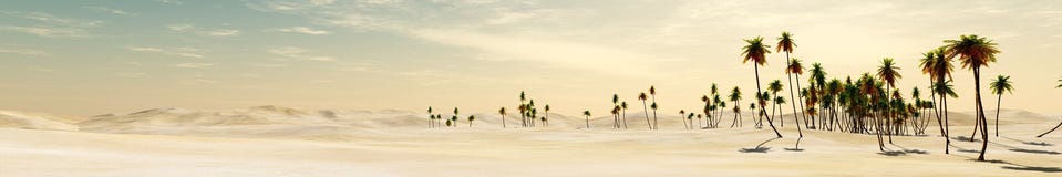 Desert And Palm Trees. Royalty Free Stock Photos Desert And Palm Trees. Royalty Free Stock Photos