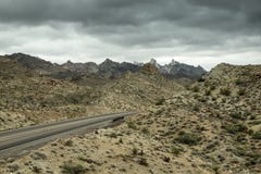 Desert Highway In Monsoon Storm Royalty Free Stock Images