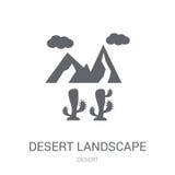 Desert Landscape icon. Trendy Desert Landscape logo concept on w vector illustration Desert Landscape icon. Trendy Desert Landscape logo concept on w vector illustration