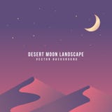 Desert moon background vector design stock illustration Desert moon background vector design stock illustration