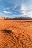 Desert sand waves in morning light at sunrise, Wadi Rum, Jordan royalty free stock photography Desert sand waves in morning light at sunrise, Wadi Rum, Jordan royalty free stock photography