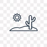 Desert vector icon isolated on transparent background, linear De stock illustration Desert vector icon isolated on transparent background, linear De stock illustration
