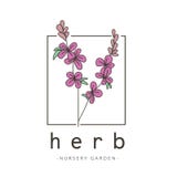 Design floral para o conceito do logotipo do berçário ilustração stock Design floral para o conceito do logotipo do berçário ilustração stock