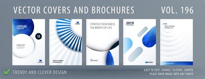 Design set of colourful abstract templates for business, trendy shapes, circles, rounds, rectangles, triangles. Stock Images Design set of colourful abstract templates for business, trendy shapes, circles, rounds, rectangles, triangles. Stock Images