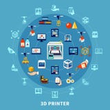 Design-Zusammensetzung des Drucken3d lizenzfreie abbildung Design-Zusammensetzung des Drucken3d lizenzfreie abbildung