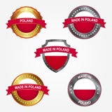 Designetikett av gjort i Polen också vektor för coreldrawillustration vektor illustrationer Designetikett av gjort i Polen också vektor för coreldrawillustration vektor illustrationer