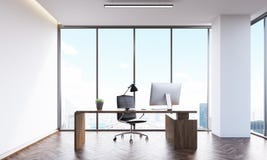 Designstudio head& x27; s-Büro vektor abbildung Designstudio head& x27; s-Büro vektor abbildung