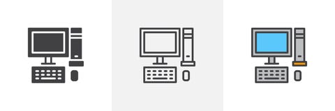 Desktop computer icon vector illustration Desktop computer icon vector illustration