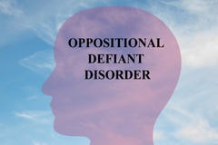 Desordem desafiante relativa à oposição - conceito mental ilustração stock Desordem desafiante relativa à oposição - conceito mental ilustração stock
