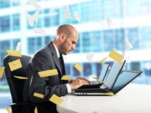 Despair and stress for spam e-mail stock photos Despair and stress for spam e-mail stock photos