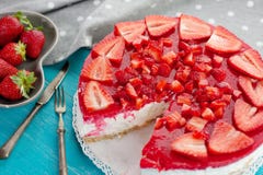 Dessert cake made with strawberry delicious red fruit Stock Photo Dessert cake made with strawberry delicious red fruit Stock Photo