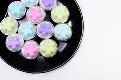 Dessert thaïlandais coloré, gelée thaïlandaise colorée images stock Dessert thaïlandais coloré, gelée thaïlandaise colorée images stock