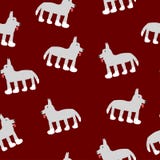 Dessin de loup sur une couleur rouge foncé illustration stock Dessin de loup sur une couleur rouge foncé illustration stock