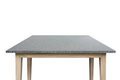 Dessus vide de la table de pierre de granit d'isolement sur le fond blanc photographie stock libre de droits Dessus vide de la table de pierre de granit d'isolement sur le fond blanc photographie stock libre de droits