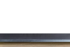 Dessus vide de la table noire de pierre de granit d'isolement sur le backgro blanc photographie stock libre de droits Dessus vide de la table noire de pierre de granit d'isolement sur le backgro blanc photographie stock libre de droits
