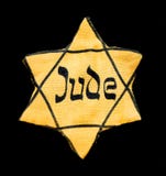 Det gula emblemet av davidsstjärnan är är ett symbol av modernt judiskt I arkivbild Det gula emblemet av davidsstjärnan är är ett symbol av modernt judiskt I arkivbild