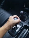 Detail of Hand in gear shift royalty free stock photo Detail of Hand in gear shift royalty free stock photo