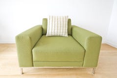 Detail of a modern green armchair stock photos Detail of a modern green armchair stock photos