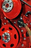 Detail Of Flywheel And Belt, Diesel Engine Stock Photos