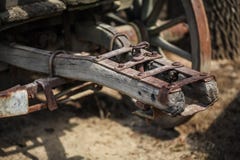 Detail on old rusty wooden wagon connecting mechanism. royalty free stock image Detail on old rusty wooden wagon connecting mechanism. royalty free stock image