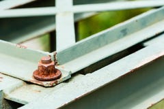Detail of rusted metal on painted metal parts. royalty free stock photos Detail of rusted metal on painted metal parts. royalty free stock photos