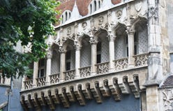 Detail of Vajdahunyad Castle, balcony, beautiful architecture, Budapest, Hungary royalty free stock photos Detail of Vajdahunyad Castle, balcony, beautiful architecture, Budapest, Hungary royalty free stock photos