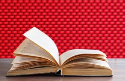 Detailed book on a brick wall background royalty free stock image Detailed book on a brick wall background royalty free stock image