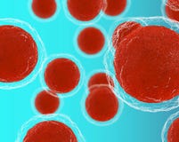 Detailed 3d illustration of round membrane cells, blurred background royalty free illustration Detailed 3d illustration of round membrane cells, blurred background royalty free illustration