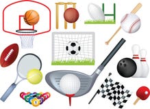 Detailed Sports Montage Royalty Free Stock Photo