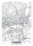 Detailed Vector Poster City Map Zagreb Royalty Free Stock Photo Detailed Vector Poster City Map Zagreb Royalty Free Stock Photo