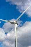 Detailed view of a wind turbines on top of mountains stock photos Detailed view of a wind turbines on top of mountains stock photos