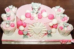 Details of a birthday cake stock image Details of a birthday cake stock image