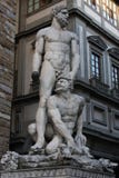 Details op Standbeeld van Hercules en Caco van Baccio Bandinelli, Piazza della Signoria in Florence, Italië stock afbeeldingen Details op Standbeeld van Hercules en Caco van Baccio Bandinelli, Piazza della Signoria in Florence, Italië stock afbeeldingen