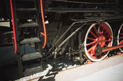 Details of Polish steam locomotive. stock image Details of Polish steam locomotive. stock image