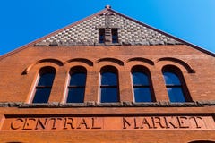 Detalj av byggnadstecknet för central marknad royaltyfria bilder Detalj av byggnadstecknet för central marknad royaltyfria bilder