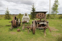 Detaljerna av väderkvarnen från museet Dudutki Vitryssland för öppen luft royaltyfria foton Detaljerna av väderkvarnen från museet Dudutki Vitryssland för öppen luft royaltyfria foton