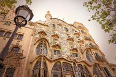 Detalle de la casa Batllo - Barcelona - España fotografía de archivo Detalle de la casa Batllo - Barcelona - España fotografía de archivo
