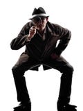 Detective man criminal investigations silhouette stock image Detective man criminal investigations silhouette stock image