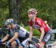 Deux cyclistes - Tour de France 2014 image libre de droits Deux cyclistes - Tour de France 2014 image libre de droits