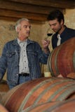 Deux hommes goûtant le vin photo libre de droits Deux hommes goûtant le vin photo libre de droits